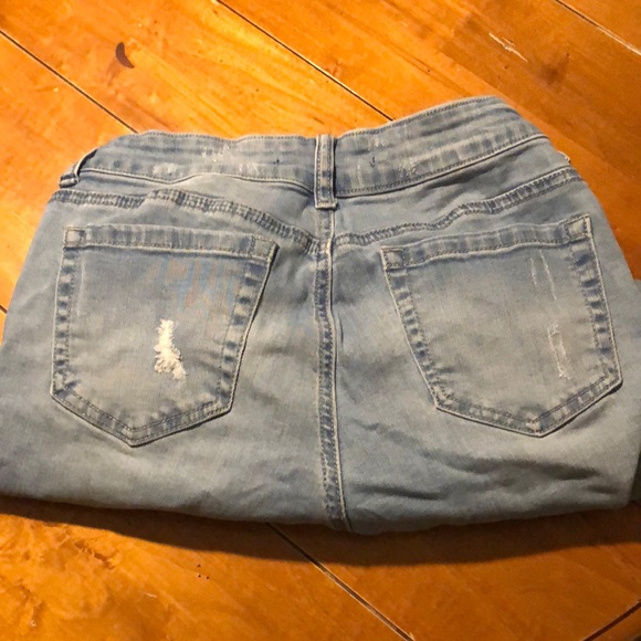 Light Blue Distressed Women Jeans - Picture 3 of 3